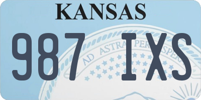 KS license plate 987IXS