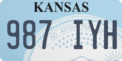 KS license plate 987IYH