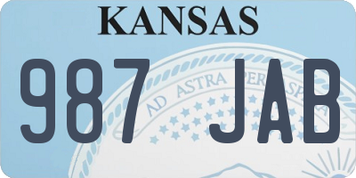 KS license plate 987JAB
