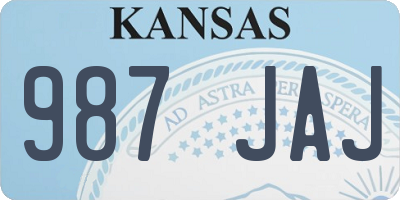 KS license plate 987JAJ