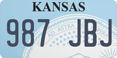 KS license plate 987JBJ