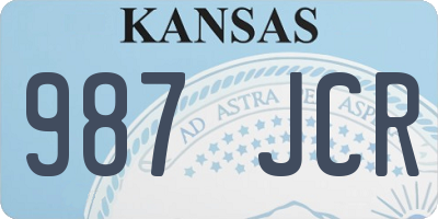 KS license plate 987JCR