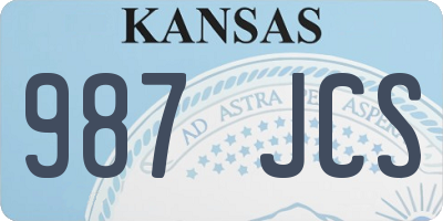 KS license plate 987JCS