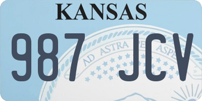KS license plate 987JCV