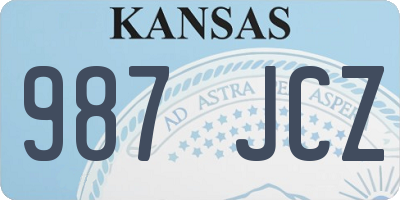 KS license plate 987JCZ