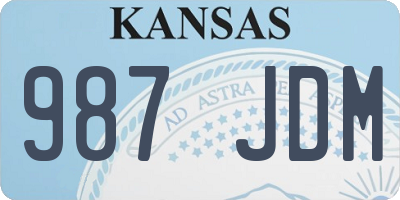 KS license plate 987JDM