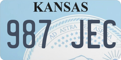 KS license plate 987JEC