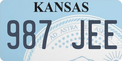 KS license plate 987JEE