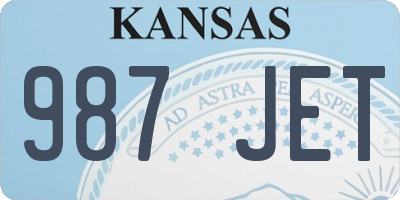 KS license plate 987JET