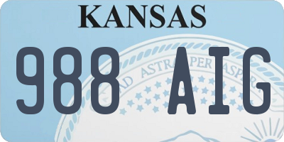 KS license plate 988AIG