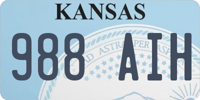 KS license plate 988AIH