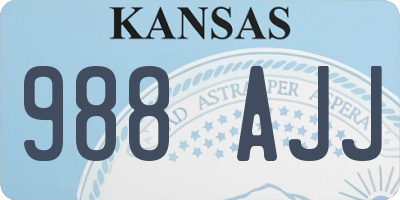 KS license plate 988AJJ