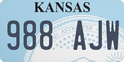 KS license plate 988AJW