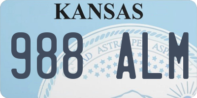KS license plate 988ALM