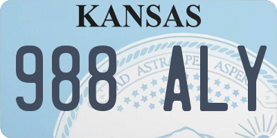 KS license plate 988ALY