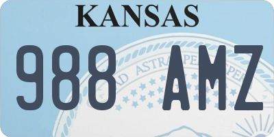 KS license plate 988AMZ