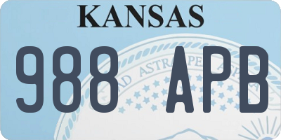 KS license plate 988APB