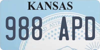 KS license plate 988APD