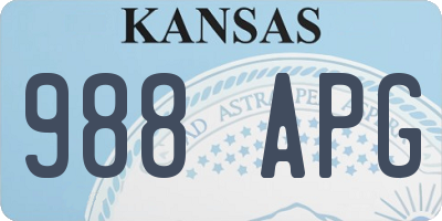 KS license plate 988APG