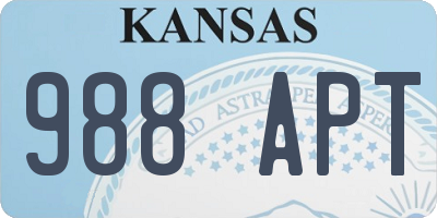 KS license plate 988APT
