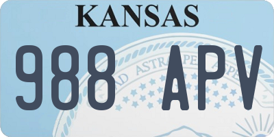 KS license plate 988APV