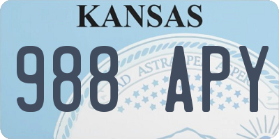 KS license plate 988APY