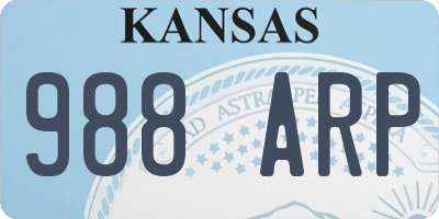 KS license plate 988ARP