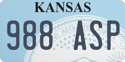 KS license plate 988ASP