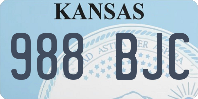 KS license plate 988BJC