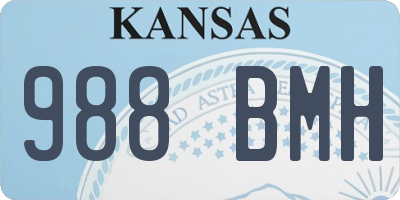 KS license plate 988BMH