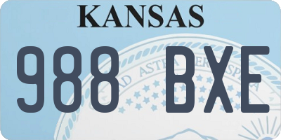 KS license plate 988BXE