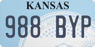 KS license plate 988BYP