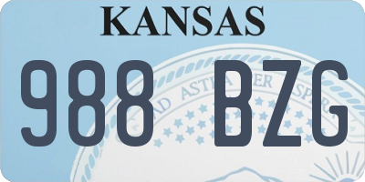 KS license plate 988BZG