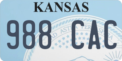 KS license plate 988CAC