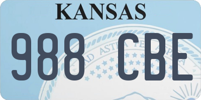 KS license plate 988CBE