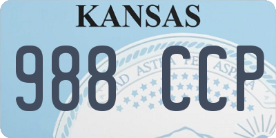 KS license plate 988CCP