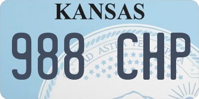 KS license plate 988CHP
