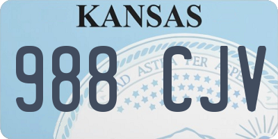 KS license plate 988CJV