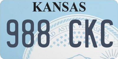 KS license plate 988CKC