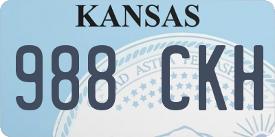 KS license plate 988CKH