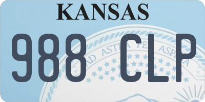 KS license plate 988CLP