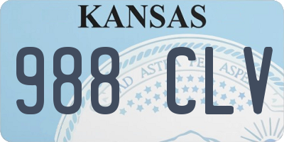 KS license plate 988CLV