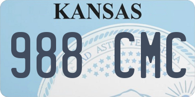 KS license plate 988CMC