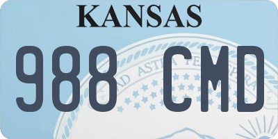 KS license plate 988CMD