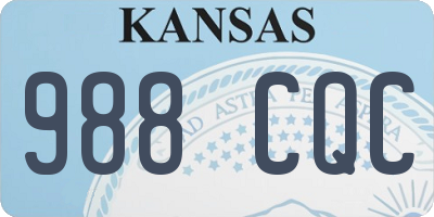 KS license plate 988CQC
