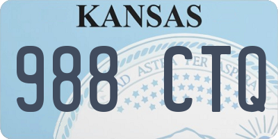 KS license plate 988CTQ