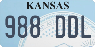 KS license plate 988DDL