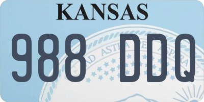 KS license plate 988DDQ