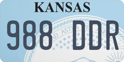 KS license plate 988DDR