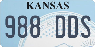 KS license plate 988DDS